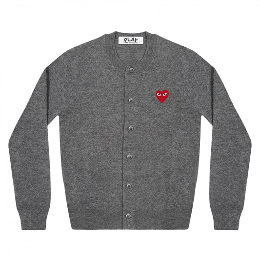 CDG PLAY Cardigan Red Heart Emblem
